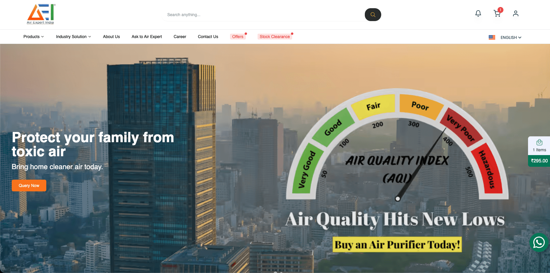 Air Expert India Interface Preview